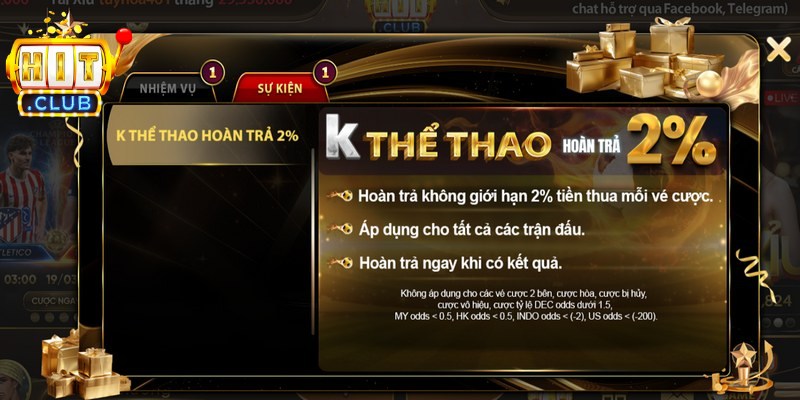Hoàn trả cược thể thao chỉ áp dụng cho các vé có kết quả
