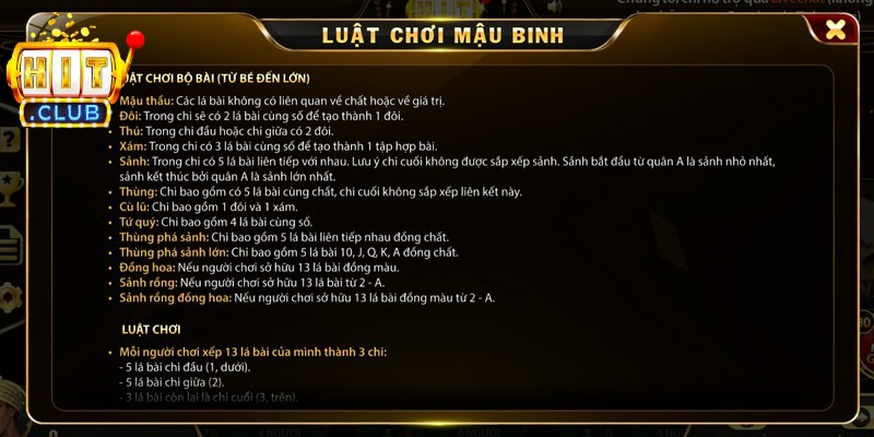 Mậu Binh Hitclub - Game Bài Trực Tuyến Đẳng Cấp, Thú Vị 4 Các quân bài sẽ chia ngẫu nhiên thành ba phần riêng biệt