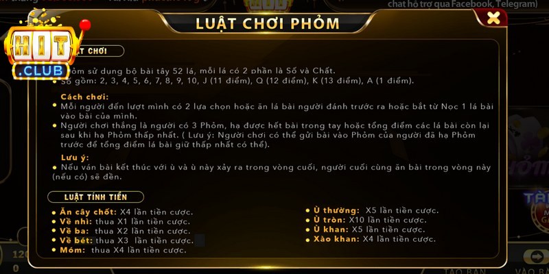 Luật chuẩn, công bằng cho một ván Phỏm đơn giản, thú vị