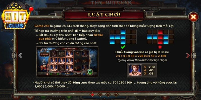 The Witcher Hitclub - Phiên Bản Nổ Hũ Được Yêu Thích 4 Người chơi nên làm quen với nhịp điệu của các biểu tượng